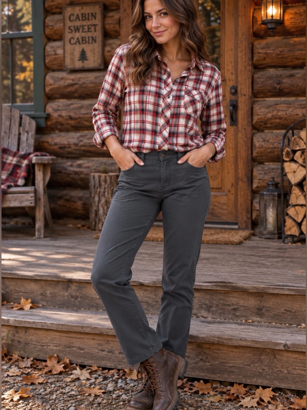 Eddie Bauer Women’s Straight Leg Jean in Charcoal Gray